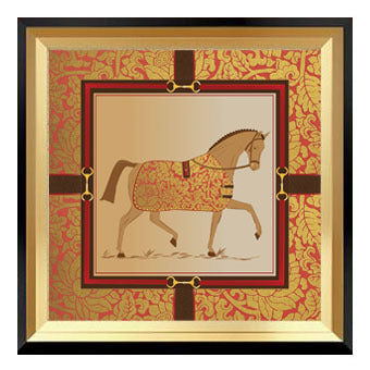 Paardensport-Themed Gekaderde Kunstwerken