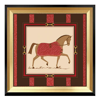 Paardensport-Themed Gekaderde Kunstwerken