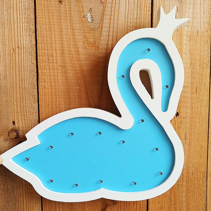 Decoratieve LED Zwanen Wandlamp