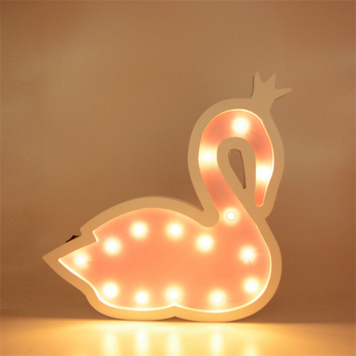 Decoratieve LED Zwanen Wandlamp
