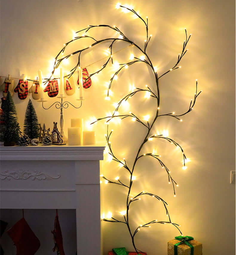 LED feerlampen arrangement gekleurde lichten riet kamer decoratieve verlichting