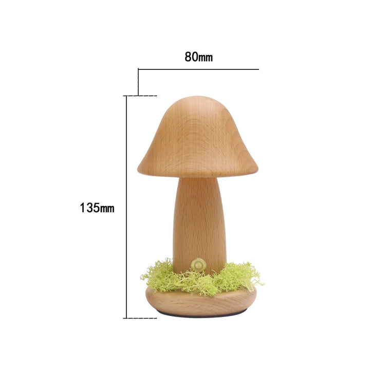 Verdrehte Paddenstoel Nacht Warm Licht Aanraak Slaapkamer Hoofdbord Nachtlampje Beukenhout LED USB Decoratieve Sfeerlampen Woondecoratie
