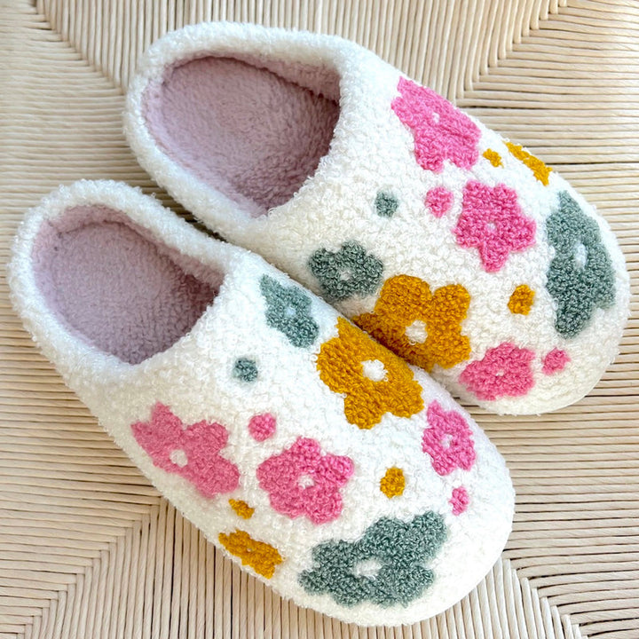 Arosta | Blumina | Warme slippers | Bloemmotief | Antislipzool