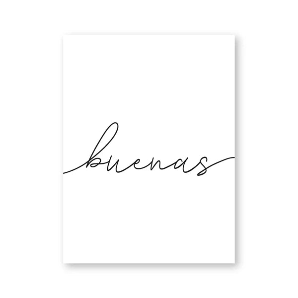 Buenas Noches Goede Nacht Spaanse Citaten Post Eenvoudige Zwart-Wit-Citaties Muurkunst Fineart Canvasprints Minimalistische Noorse Beelden Voor Slaapkamer