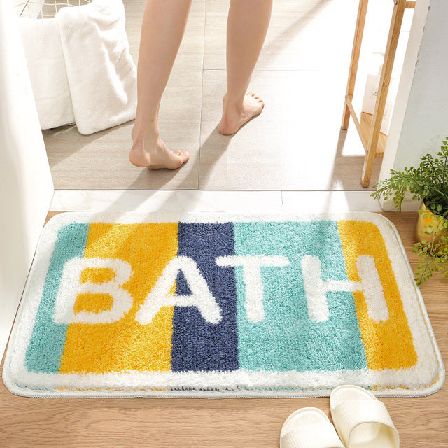 Kleurige en Zachte Matten – Antislip Badmatten voor Badkamer en Ingangsgebied