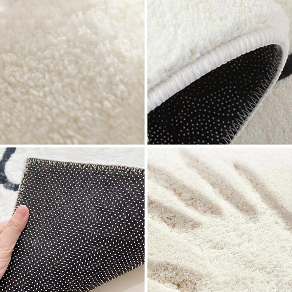 Arosta | Faux Cashmere Geruite Gezellige Nachttafelkleed Onregelmatige Vorm Tapijt