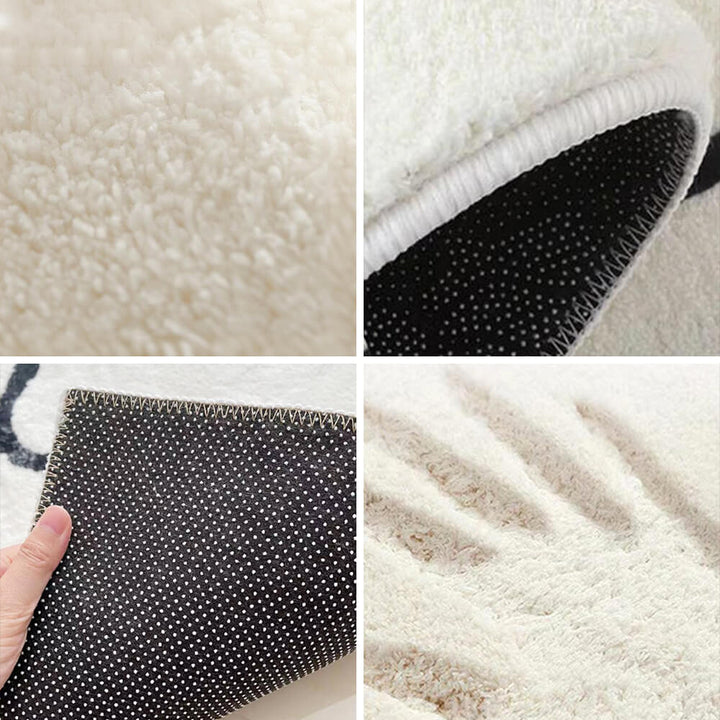 Arosta | Faux Cashmere Geruite Gezellige Nachttafelkleed Onregelmatige Vorm Tapijt