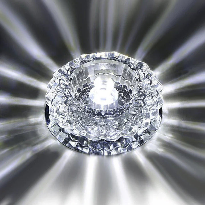 Moderne LED Kristal Plafondlamp – Mini ronde Hanglamp voor woonkamer, keuken, gang en corridor (AC85-265V, 6000K wit & 3200K warmwit)