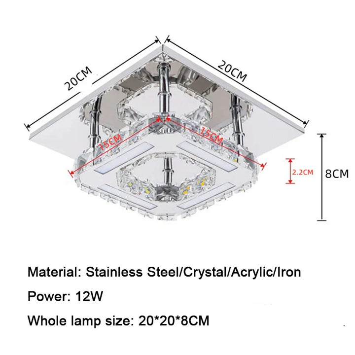 Plafondlampen - Decoratieve LED lampen voor kamer kroonluchters, kristallen kroonluchters - Woonkamer, keuken, slaapkamer, modern, eetgedeelte, gang