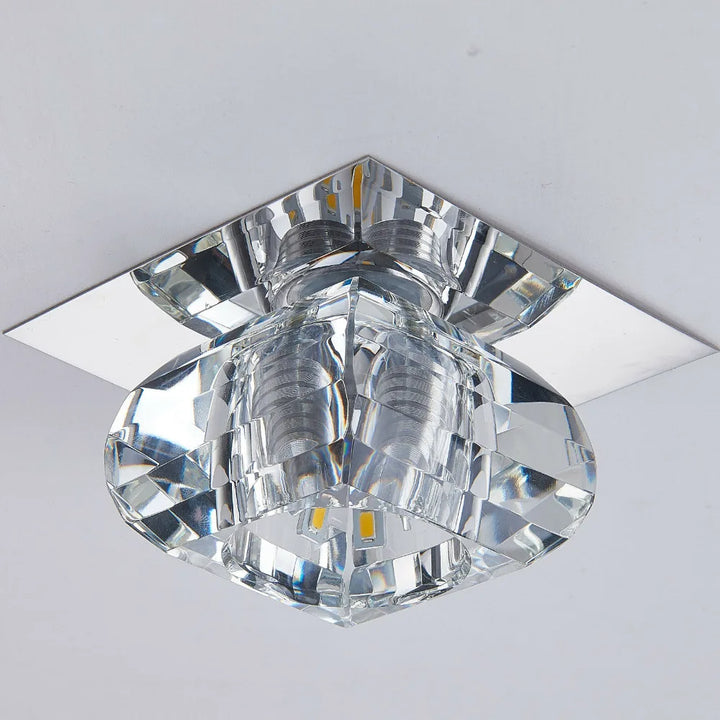 Moderne LED Kristal Plafondlamp – Mini ronde Hanglamp voor woonkamer, keuken, gang en corridor (AC85-265V, 6000K wit & 3200K warmwit)