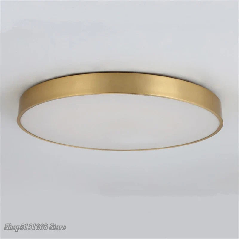 Moderne Gouden Acryl Plafondlamp - Ultra-dunne Oppervlak LED Plafondlamp voor Woonkamer, Nordic Slaapkamer Interieurverlichting