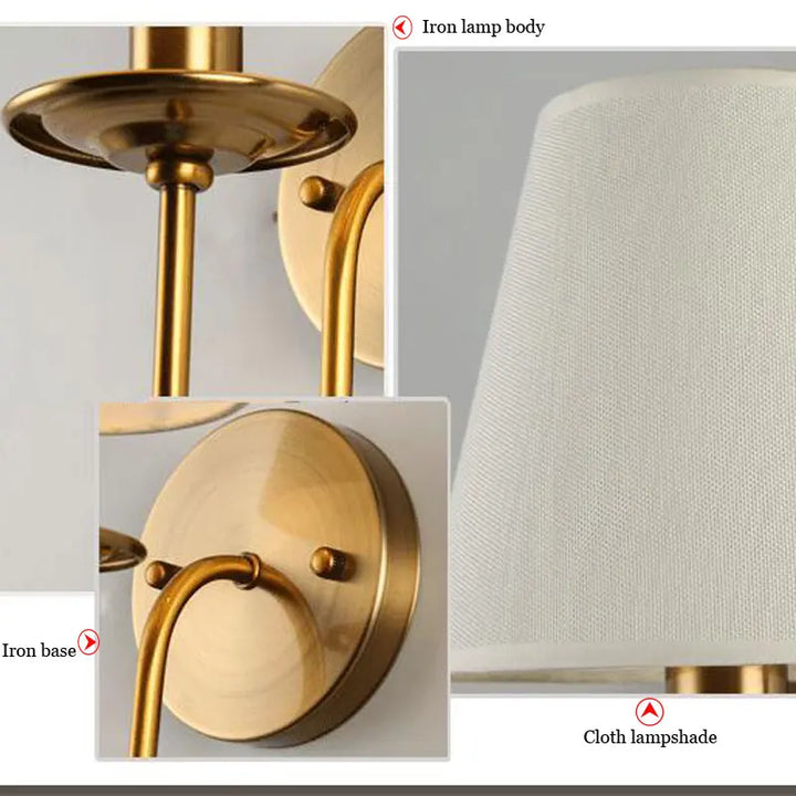 Elegante Stoffen Wandlamp - Vintage Europese Charme voor Elke Kamer