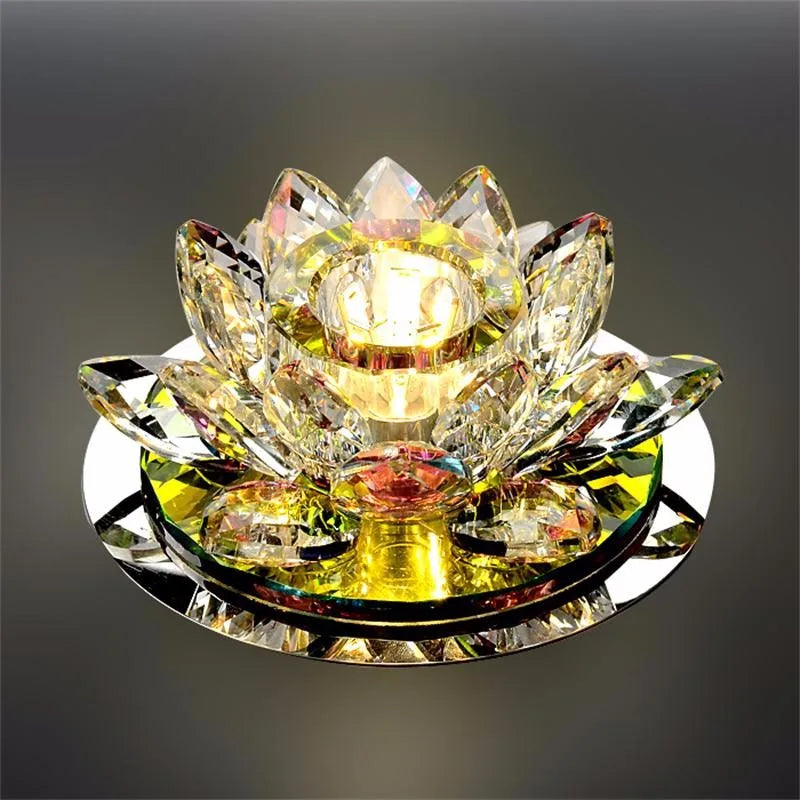 Moderne LED Kristal Plafondlamp – Mini ronde Hanglamp voor woonkamer, keuken, gang en corridor (AC85-265V, 6000K wit & 3200K warmwit)