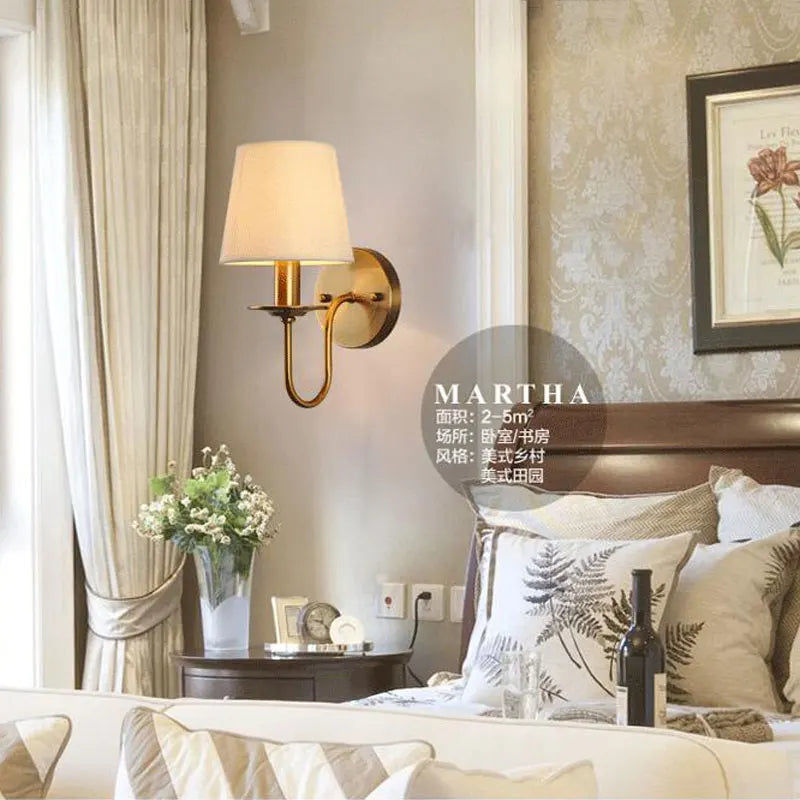 Elegante Stoffen Wandlamp - Vintage Europese Charme voor Elke Kamer