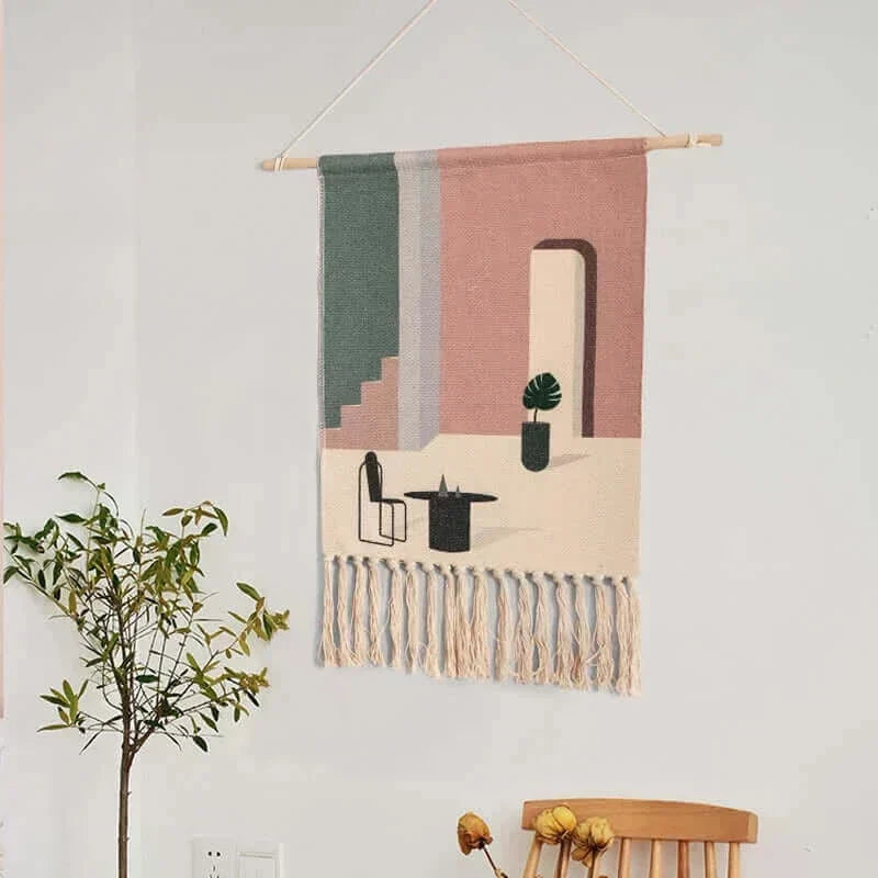 Arosta | Macrame Hangende Katoenen Tapijt