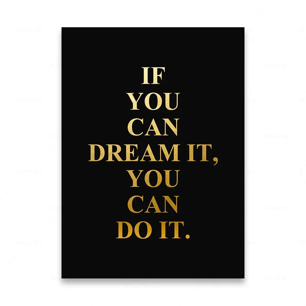 Motiverende Woorden Muurkunst Fine Art Canvasprints Zwart & Wit Inspirerende Citaten Posters Voor Woonkamer Slaapkamer Kantoor Kunstdecoratie