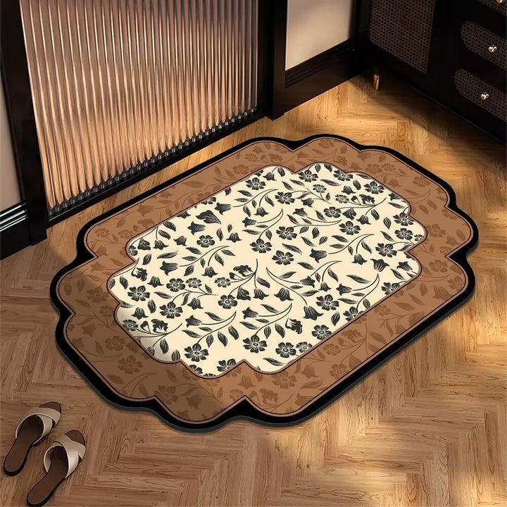 Elegante Bloemen Design Area Mat