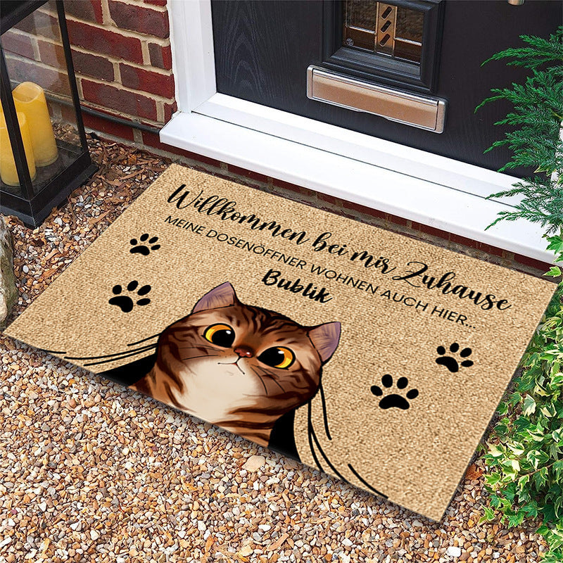 Kat-Thema Decoratieve Deurmat