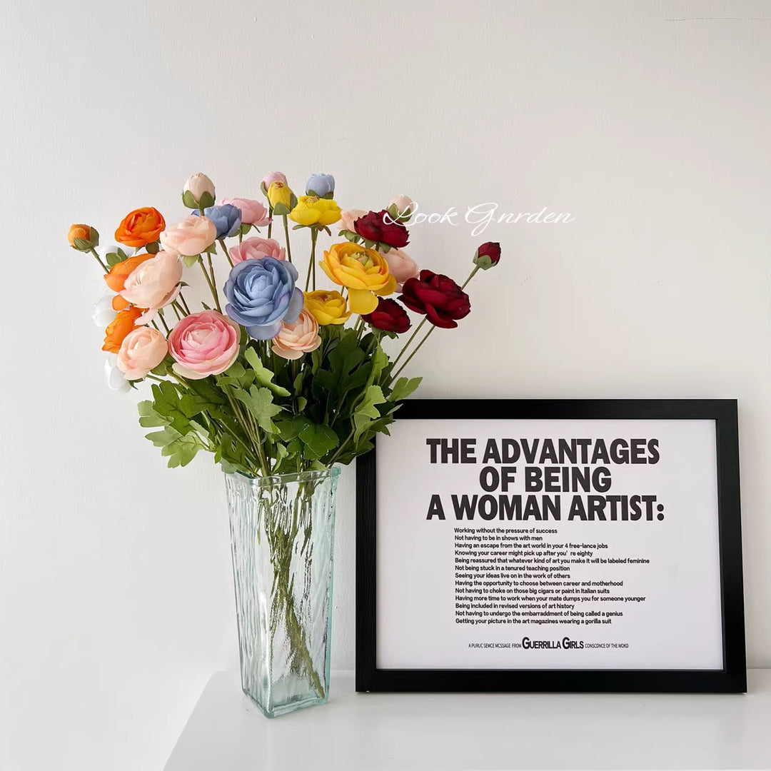 Levensechte Kunstmatige Ranunculus Steel