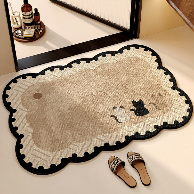 Decoratieve Kat-Vormige Badmat