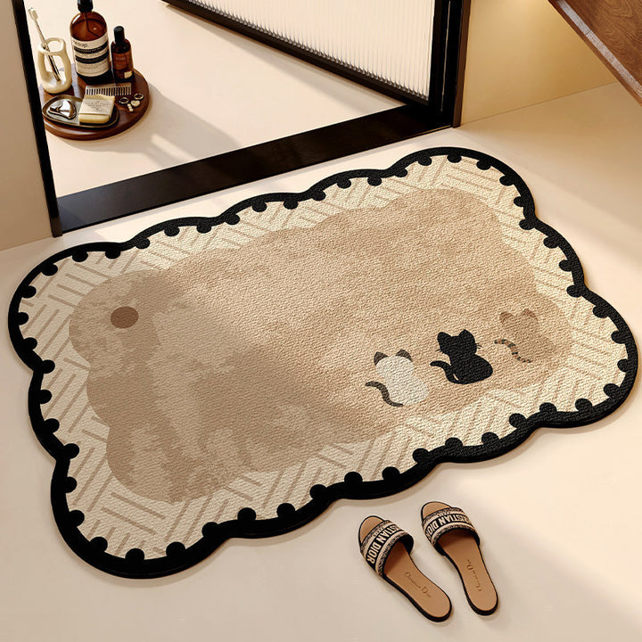 Decoratieve Kat-Vormige Badmat