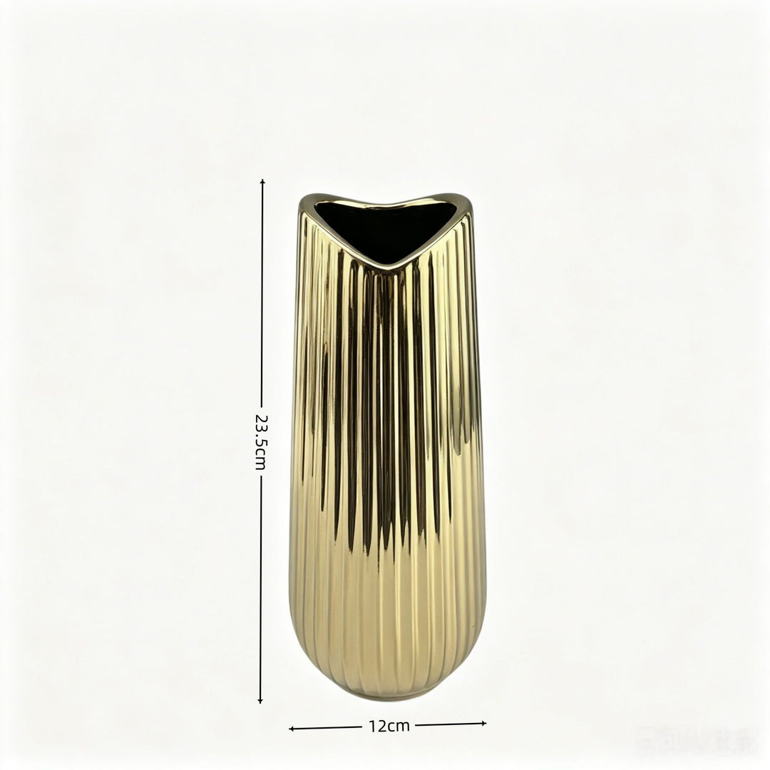 Moderne Ribbel Keramische Vaas