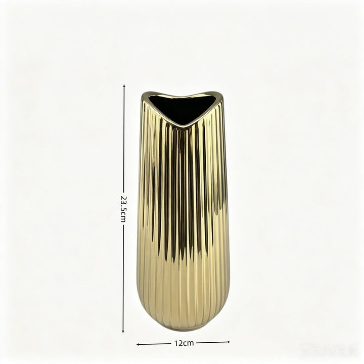 Moderne Ribbel Keramische Vaas