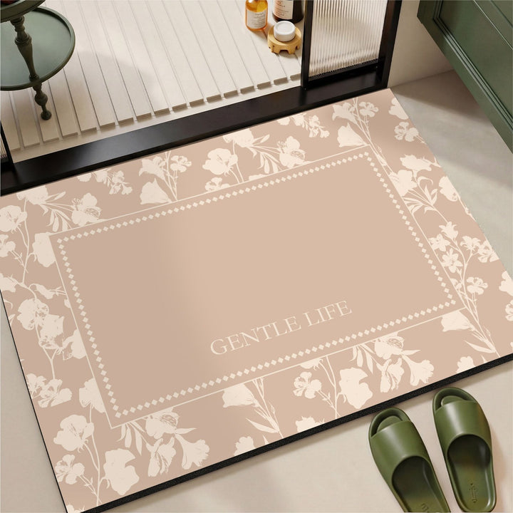 Elegante Vintage Bloemenprint Vloermat