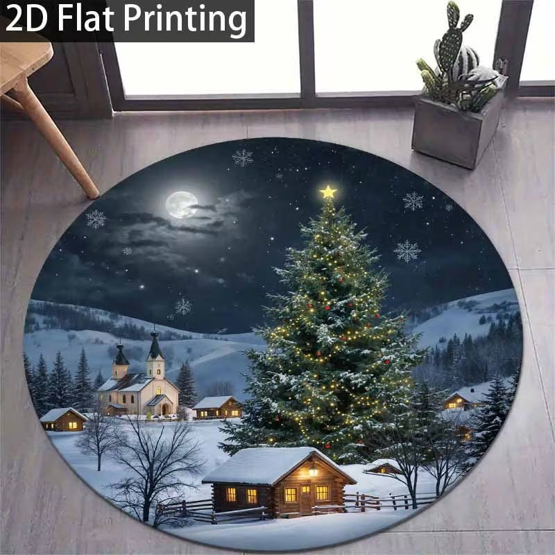 3D Kerstthema Tapijt