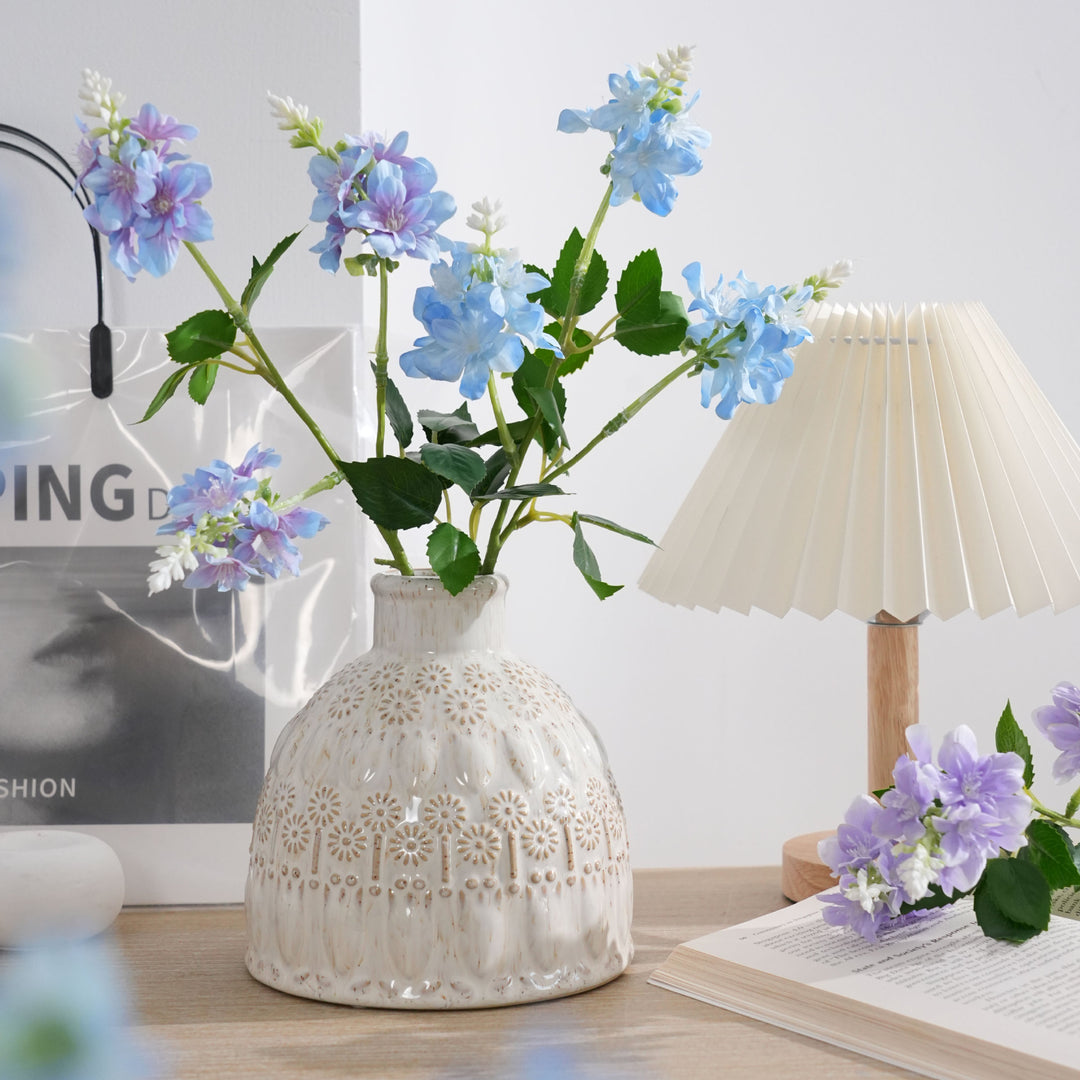 Elegant Bloemrijke Steel Decoratie
