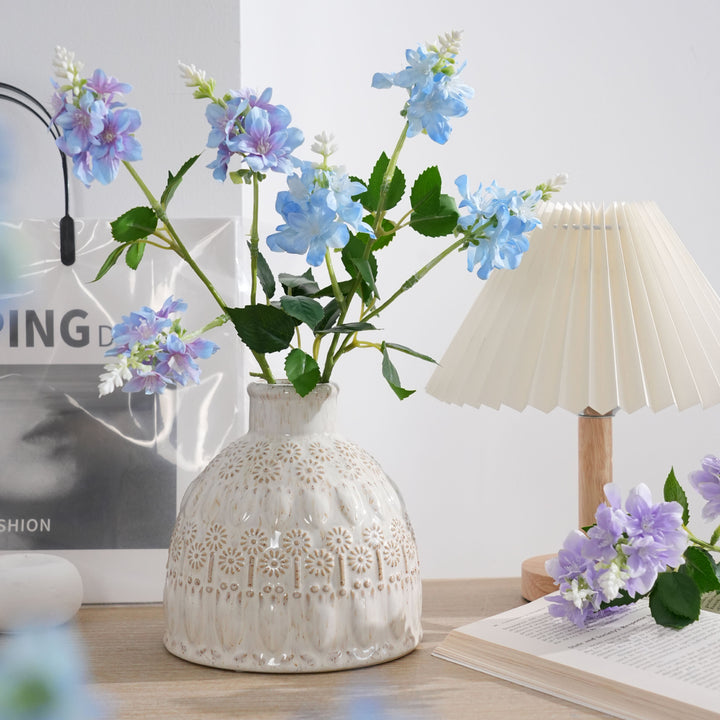 Elegant Bloemrijke Steel Decoratie
