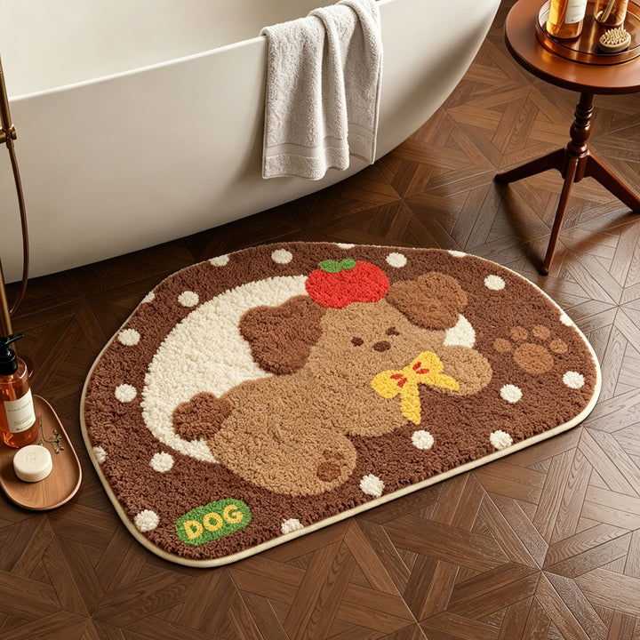 Pluche Smiley Face Badmat