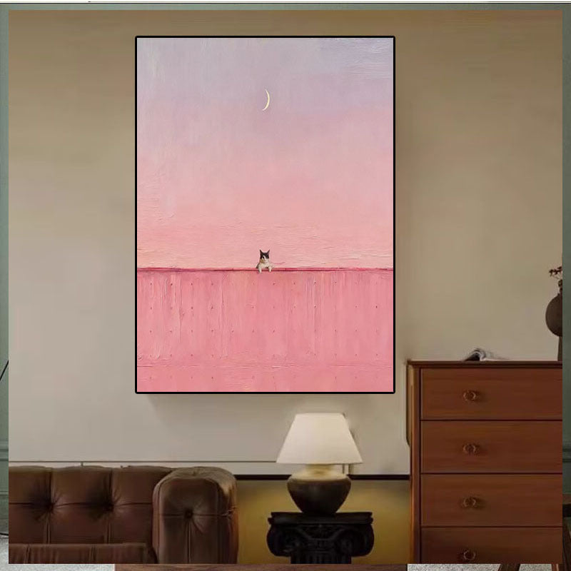 Minimalistische Kat Kunst Afdruk