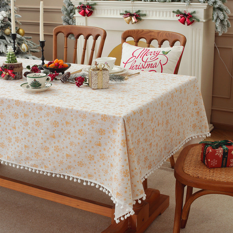 Festieve Bloemenprint Tafelkleed