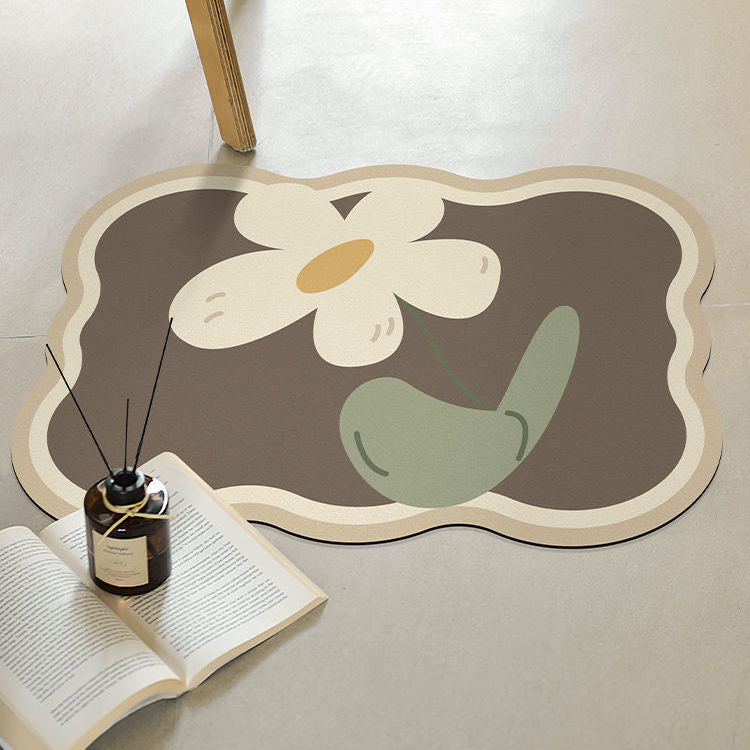 Bloemrijke Decoratieve Gebiedsmat voor Huisdecoratie