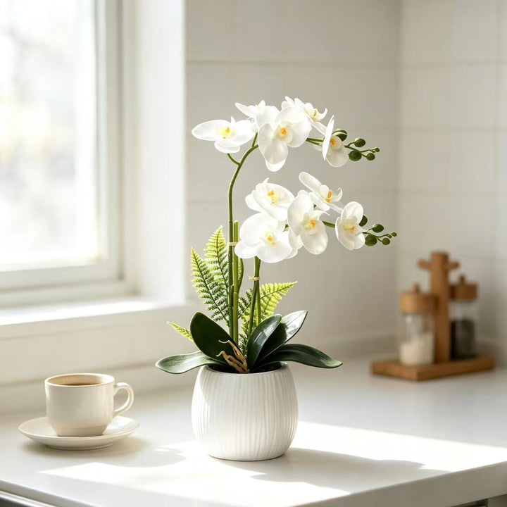 Faux Orchidee Plant Arrangement voor Huisdecoratie
