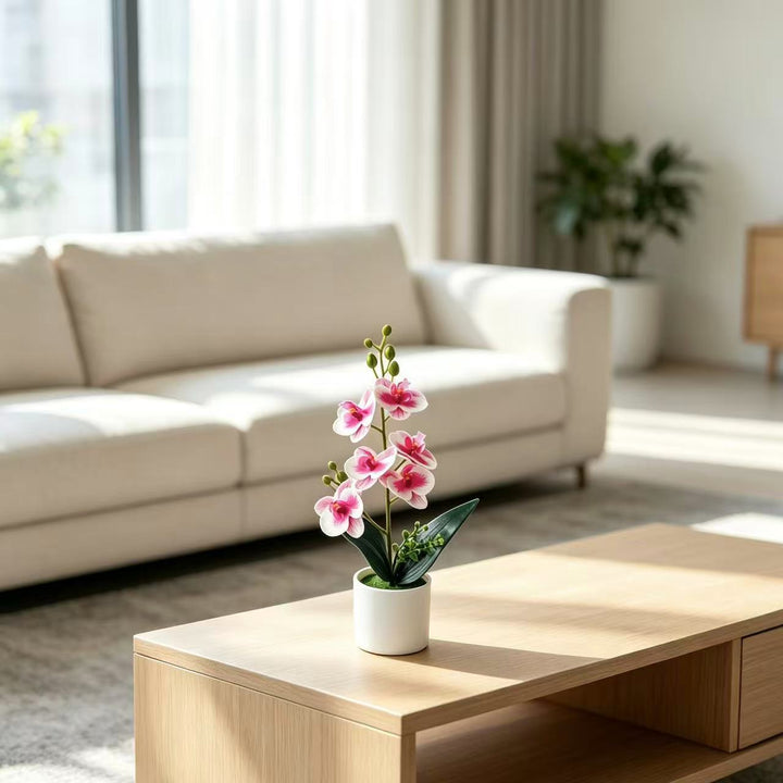 Elegante Kunstmatige Orchideeplant Arrangement voor Binnengebruik