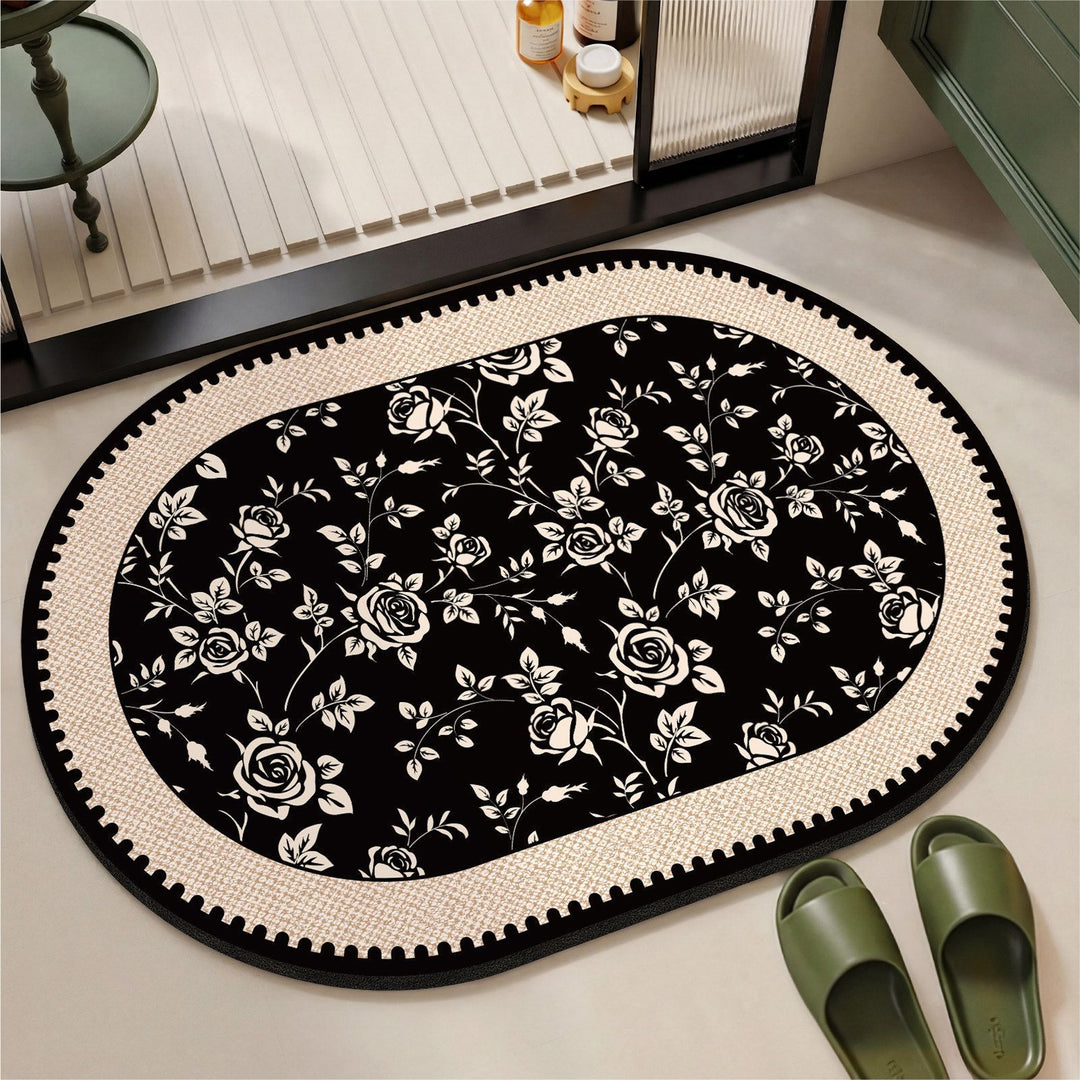 Elegante Vintage Bloemenprint Vloermat