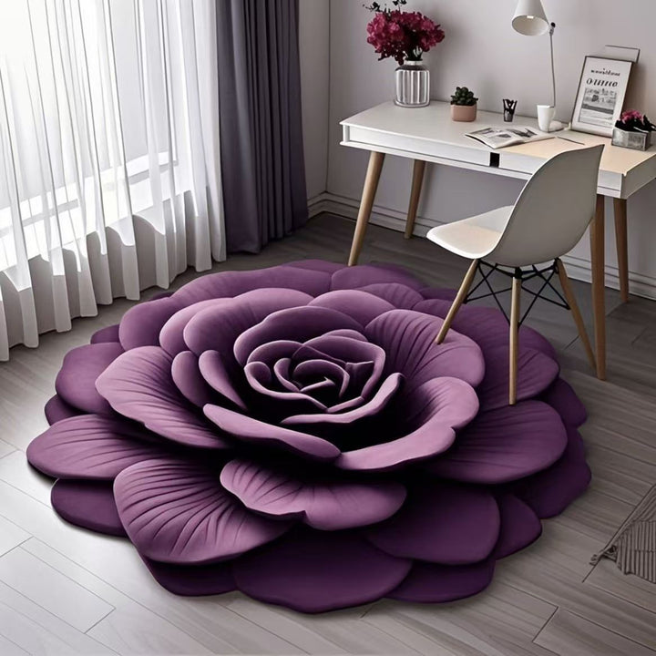 Bloemvormig Pluche Vloerkleed