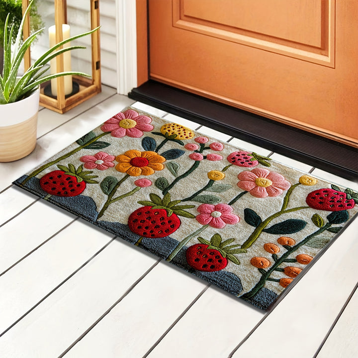 Geborduurde Bloemen Keukenmat