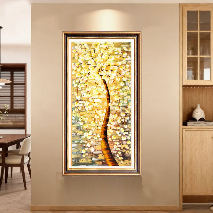 Elegante Bloemrijke Canvas Muurkunst