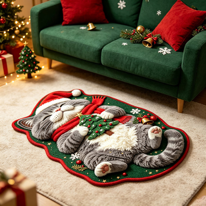 Kerst Kat-Thema Tapijt