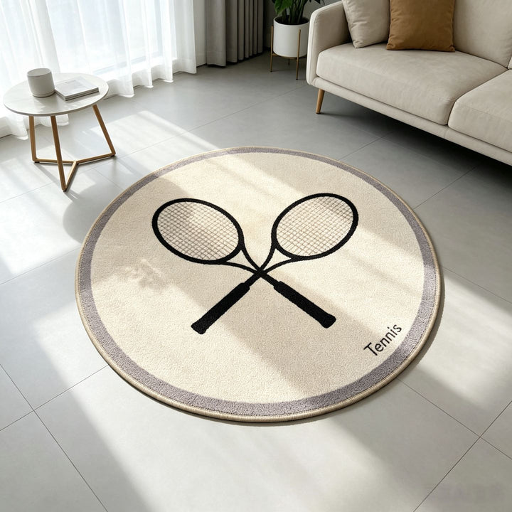 Tennis-Thema Ronde Area Tapijt