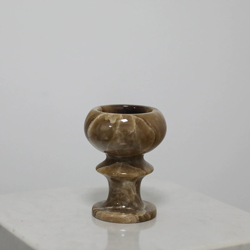 Elegant Decoratieve Marmeren Kaarsenhouder