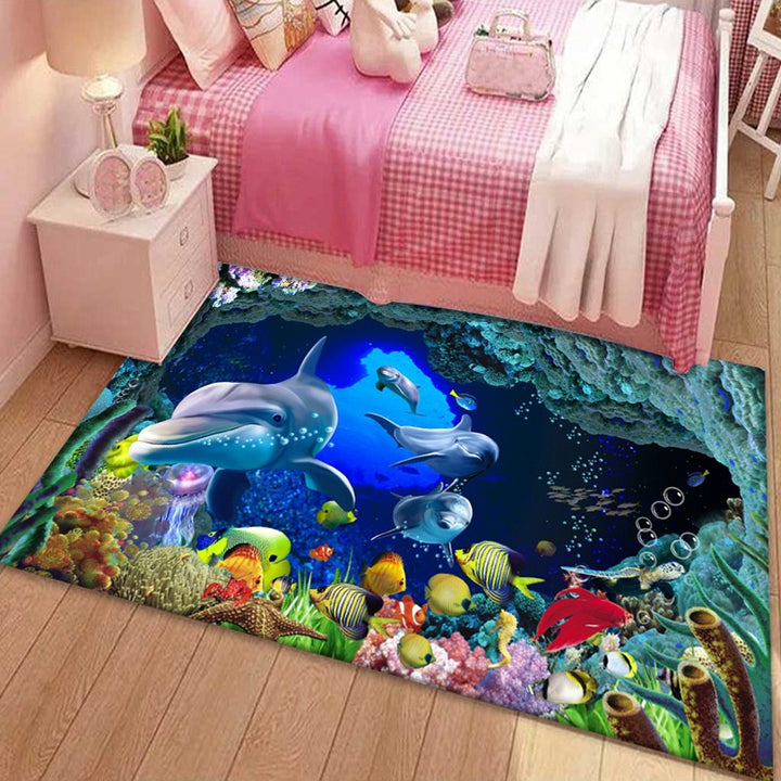Koraalrif Oceaan Scène Tapijt
