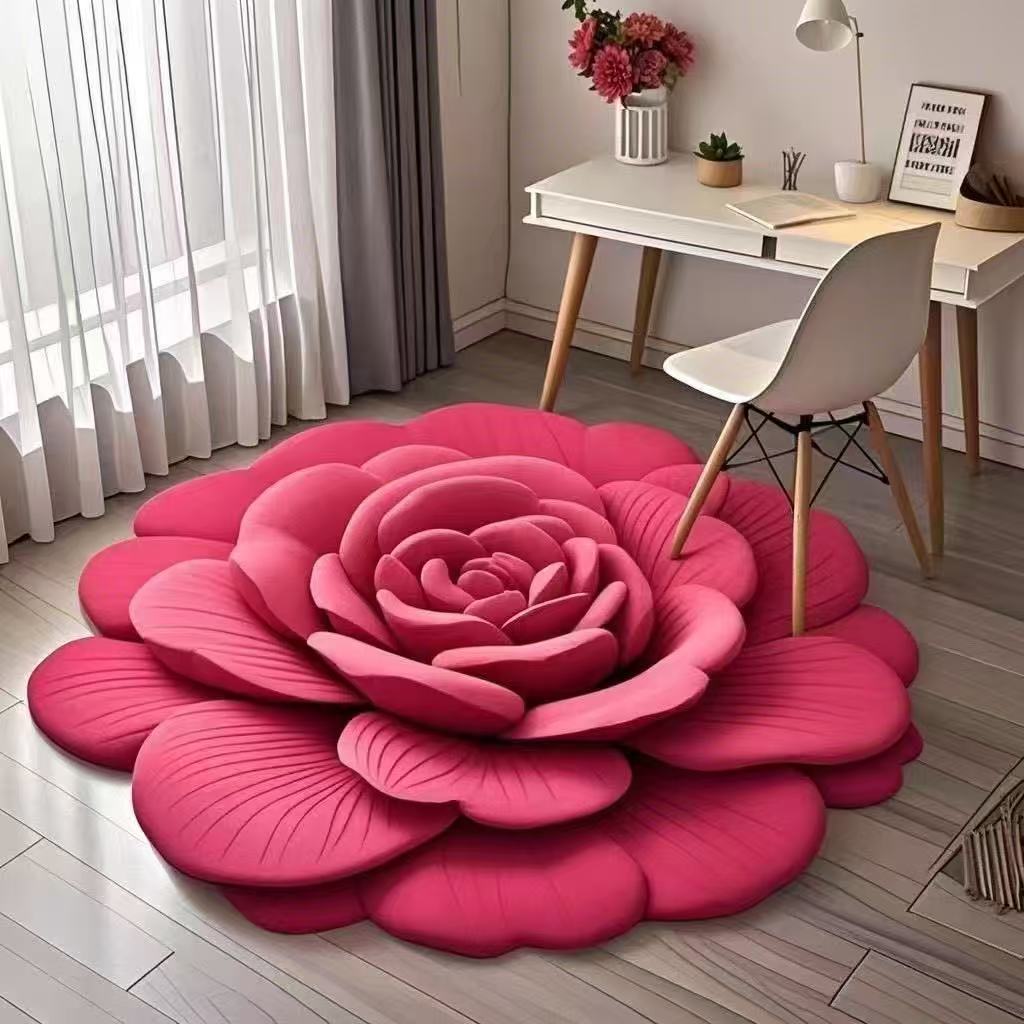 Bloemvormig Pluche Vloerkleed