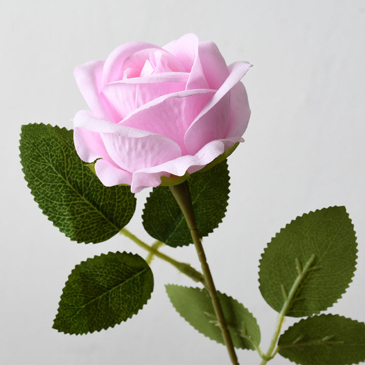 Elegante Zijden Zwarte Rozensteel