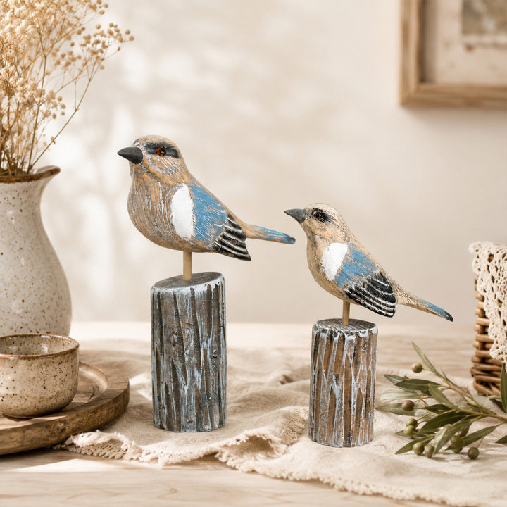 Handgemaakte Vogel Sculptuur Accent