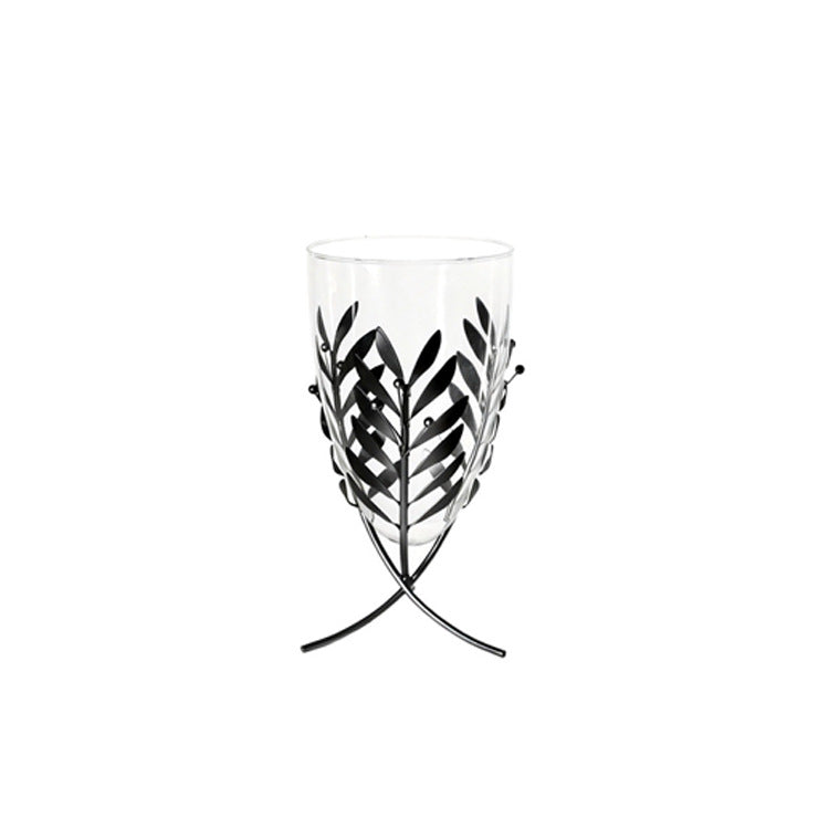 Elegante Bladpatroon Decoratieve Glas