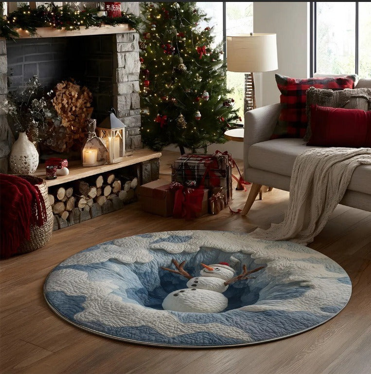 3D Kerstthema Tapijt